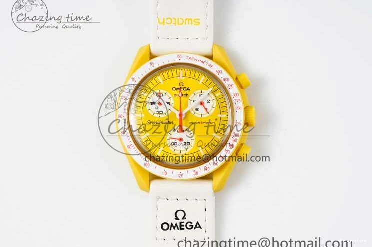 1223 Speedmaster Misson To The Sun 1:1 Best Edition Yellow Dial On Nylon Strap Quartz FlexibleFit 7855